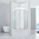 Душевой уголок Triton Стандарт 581418 1/4 круга 90х90см белый профиль эффект стекла структурный