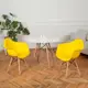 Комплект кухонных стульев 2 шт Derstuhl 330 wood 43x82x60 см полипропилен цвет лимон
