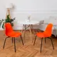 Стул кухонный Derstuhl Elegant black комплект 2 шт 45x82x46 см полипропилен цвет оранжевый