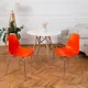 Стул кухонный Derstuhl Elegant chrom комплект 2 шт 45x82x46 см полипропилен цвет оранжевый