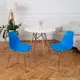 Стул кухонный Derstuhl Elegant chrom комплект 2 шт 45x82x46 см полипропилен цвет синий