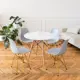 Комплект кухонных стульев 4 шт Derstuhl Gold 45x82x45 см полипропилен цвет светло-серый