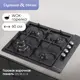 Газовая варочная панель Zigmund & Shtain GN 98.61 B 58 см 4 конфорки цвет черный