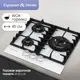 Газовая варочная панель Zigmund & Shtain M 23.4 W 45.50 см 3 конфорки цвет белый