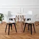 Комплект кухонных стульев 4 шт Derstuhl Plast 45x82x45 см полипропилен цвет белый