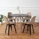 Комплект кухонных стульев 4 шт Derstuhl Plast 45x82x45 см полипропилен цвет темно-бежевый