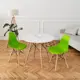 Комплект кухонных стульев 2 шт Derstuhl Wood 45x82x45 см полипропилен цвет салатовый