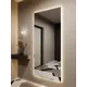 Зеркало с подсветкой Alumirror 18080б3000К 180x80 см в алюминиевой раме настенное цвет белое
