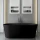 Отдельностоящая ванна Ceruttispa RESIA 9905 MB 1680x730x580мм акриловая со сливом-переливом цвет черный