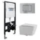 Комплект инсталляция с унитазом Abber Rechteck AC1201-AC0105-AC0120MCH цвет белый