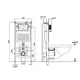 Комплект инсталляция с унитазом Abber Rechteck AC1201-AC0105-AC0120RG цвет белый