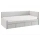 Кровать Mebelson 186428 212x78x101.5 см ЛДСП цвет галька, велюр