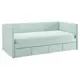 Кровать Mebelson 186415 212x78x101.5 см ЛДСП цвет мята, велюр