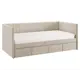 Кровать Mebelson 186412 212x78x101.5 см ЛДСП цвет капучино, велюр