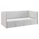 Кровать Mebelson 186394 212x78x101.5 см ЛДСП цвет галька, велюр