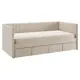 Кровать Mebelson 186411 212x78x101.5 см ЛДСП цвет капучино, велюр