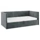 Кровать Mebelson 186398 212x78x101.5 см ЛДСП цвет графит, велюр