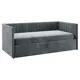 Кровать Mebelson 186397 212x78x101.5 см ЛДСП цвет графит, велюр