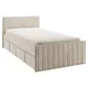 Кровать Mebelson 186384 101.5x78x212 см ЛДСП цвет капучино, велюр