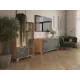 Модульная стенка Петровская мебель Ньерд Дуо 230x137x41 см ЛДСП цвет светлое дерево/зеленый
