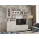Модульная стенка BTS Белла 200x212x47 см ЛДСП цвет белый ясень