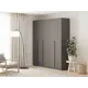 Шкаф распашной Sv-мебель 182510 200.2x221.6x50.6 см ЛДСП цвет графит