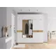 Комплект мебели для прихожей Первый мебельный Роби 200x222.6x35 см ЛДСП цвет дуб крафт золотой/белое дерево