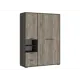 Шкаф распашной Стендмебель 150x200x50 см ЛДСП цвет железный камень / дуб крафт серый