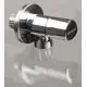 Кран угловой хромированный Terma 1/2" н/н керамический затвор (ручка треугольная Chrome) 33638 Латунь