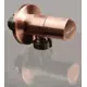 Кран угловой Terma 1/2" н/н керамический затвор (ручка треугольная Red bronze) 33642 Латунь