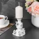 Подсвечник из мрамора Bogacho Баттерфляй белого цвета