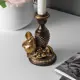 Подсвечник из мрамора Bogacho Птичка Терра левый бронзового цвета