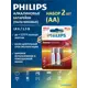 Батарейка Philips Power Alkaline LR6P2B/97 алкалиновая AA 2 шт