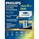 Батарейка Philips Ultra Alkaline LR6E2B/97 алкалиновая AA 2 шт