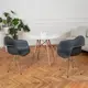 Комплект кухонных стульев 2 шт Derstuhl 330 chrom 43x82x60 см полипропилен цвет темно-серый