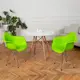Комплект кухонных стульев 2 шт Derstuhl 330 chrom 43x82x60 см полипропилен цвет салатовый
