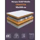 Матрас Орматек Sleep Middle 90x200 см, независимый пружинный блок, односпальный