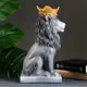 Копилка Лев с короной серый камень 35см 7597921