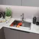 Кухонная мойка из нержавеющей стали TROPFBERG 60х45 с сифоном сатин рифленая