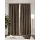 Комплект штор на шторной ленте AT Home Ростик 150x260 см цвет шоколадный