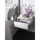 Тумба с выдвижными ящиками Play Сити 50x18x34 см ЛДСП цвет белый