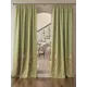 Комплект штор At home Базовая коллекция AT919120 на шторной ленте 260x150 см цвет зеленый