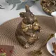 Статуэтка из мрамора Bogacho Кролик Банни бронзовая