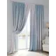 Комплект штор At home Базовая коллекция AT751135 на шторной ленте 300x220 см цвет синий
