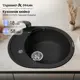 Мойка для кухни врезная Zigmund & shtain 50x78 см глубина чаши 19 см гранит цвет слоновая кость