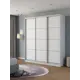 Шкаф-купе Клевер Атина 240x200х50 см 9 полок лдсп цвет белый