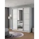 Шкаф-купе Клевер Атина с зеркалом 240x220х58 см 9 полок лдсп цвет белый