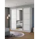 Шкаф-купе Клевер Атина с зеркалом 240x230х45 см 9 полок лдсп цвет белый