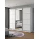 Шкаф-купе Клевер Атина с зеркалом 240x260х45 см 9 полок лдсп цвет белый
