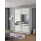 Шкаф-купе Клевер Атина комбинированный 240x180х50 см 6 полок лдсп цвет белый